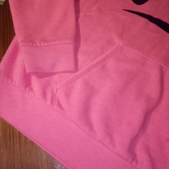 Victoria's Secret PINK bright coral and burgundy top zip sweatshirt L - Picture 3 of 7